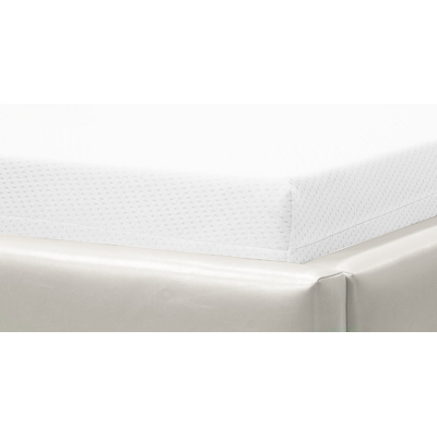 Elegantní dvoulůžko Garret s úložným prostorem bílá eko kůže 140 x 200