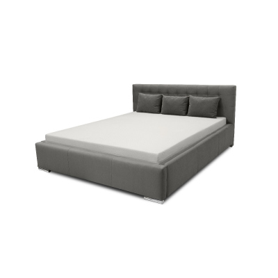 Čalouněná postel Soffio s úložným prostorem šedá 160 x 200