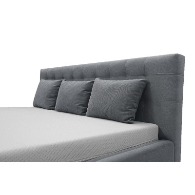 Čalouněná postel Soffio s úložným prostorem světle šedá 160 x 200