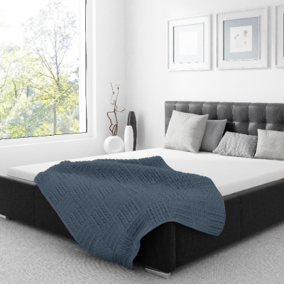 Čalouněná postel Soffio s úložným prostorem černá 160 x 200