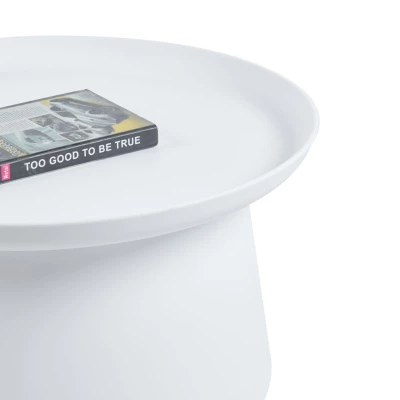 Kulatý konferenční stolek MATTIA - bílý