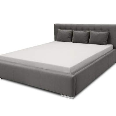 Čalouněná postel Soffio s úložným prostorem bílá eko kůže 200 x 200