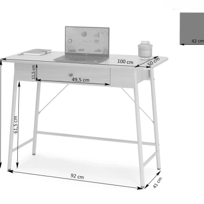 Minimalistický psací stůl HAFE - dub