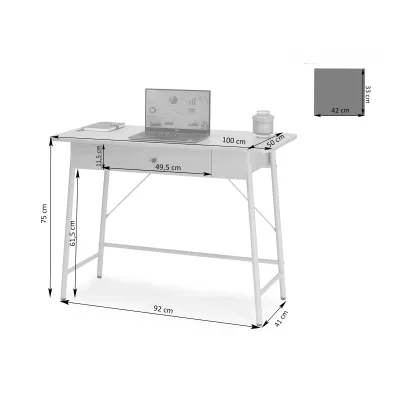 Minimalistický psací stůl HAFE - dub