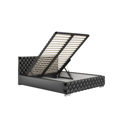 Čalouněná postel Farida s úložným prostorem vínová 160 x 200