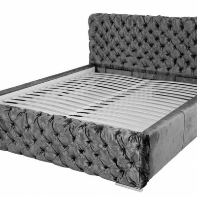 Čalouněná postel Farida s úložným prostorem zelená 180 x 200
