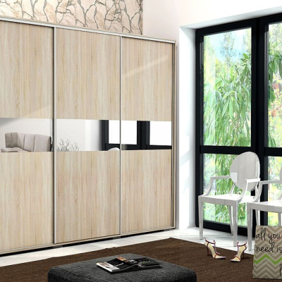 Prostorná šatní skříň LUIS, šířka 278 cm