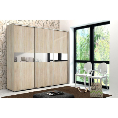 Prostorná šatní skříň LUIS, šířka 278 cm