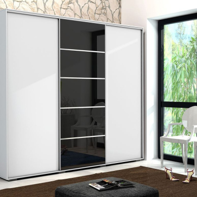 Moderní prostorná šatní skříň MANUEL, šířka 278 cm