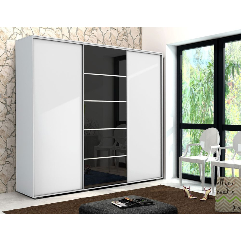 Moderní prostorná šatní skříň MANUEL, šířka 278 cm