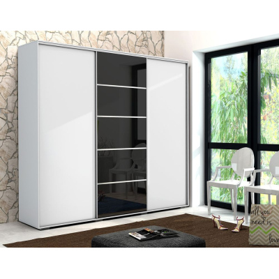 Moderní prostorná šatní skříň MANUEL, šířka 278 cm