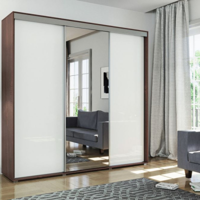 Prostorná šatní skříň se zrcadlem MATEO, šířka 250 cm