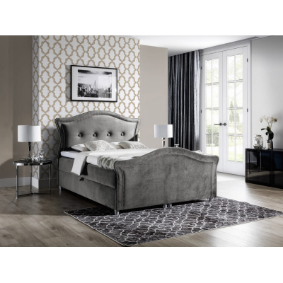 Kouzelná rustikální postel Bradley Lux 160x200, šedá