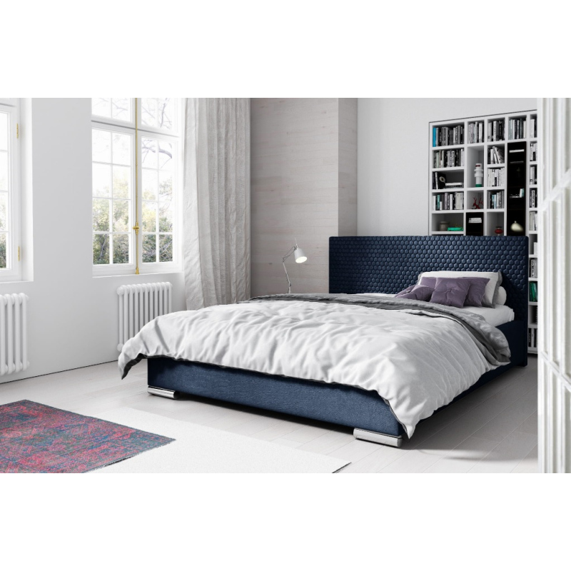 Elegantní čalouněná postel Champ 120x200, modrá