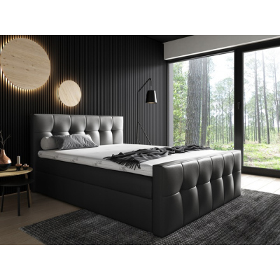 Čalouněná postel Maxim 120x200, černá eko kůže