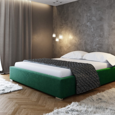 Čalouněná postel bez čela Paulo 120x200, zelená