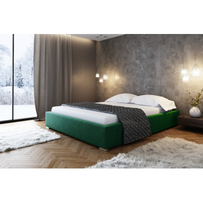 Čalouněná postel bez čela Paulo 120x200, zelená