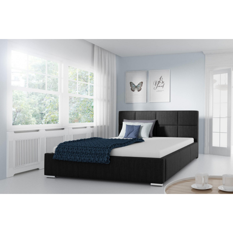 Jednoduchá postel Marion 200x200, černá