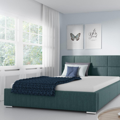 Jednoduchá postel Marion 200x200, modrá