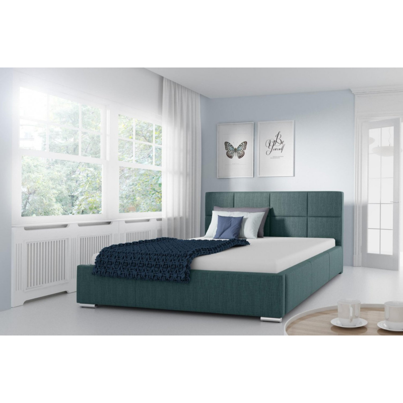 Jednoduchá postel Marion 120x200, modrá