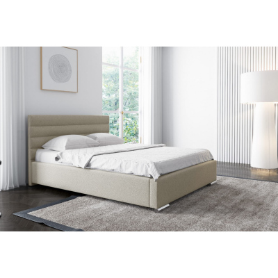 Elegantní čalouněná postel Leis 200x200, béžová