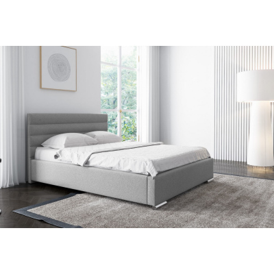 Elegantní čalouněná postel Leis 180x200, šedá