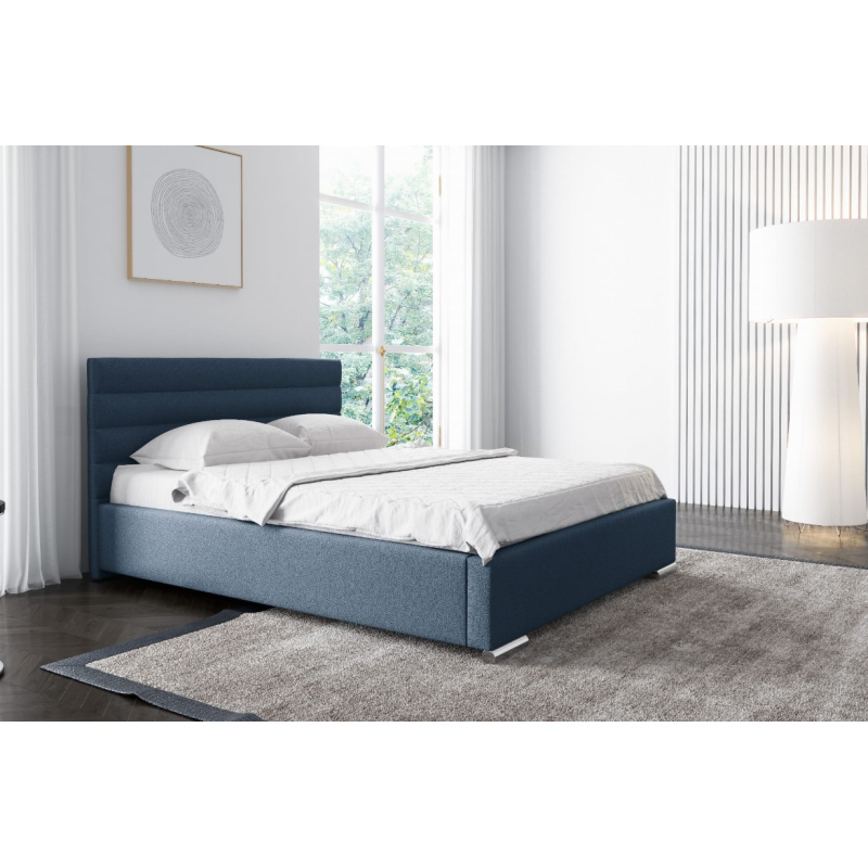 Elegantní čalouněná postel Leis 180x200, modrá