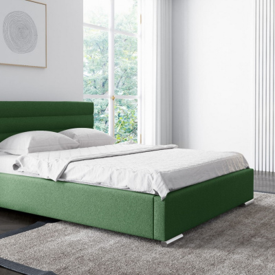 Elegantní čalouněná postel Leis 180x200, zelená