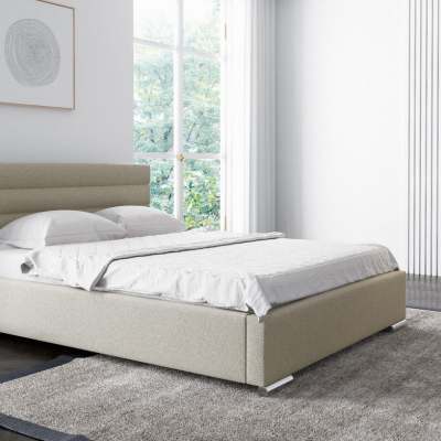Elegantní čalouněná postel Leis 160x200, béžová