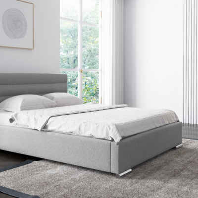 Elegantní čalouněná postel Leis 140x200, šedá