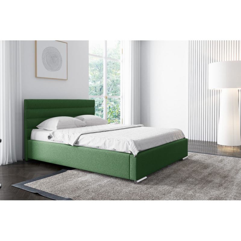 Elegantní čalouněná postel Leis 140x200, zelená