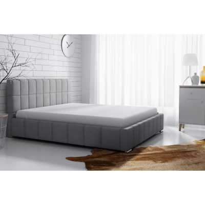 Jemná čalouněná postel Lee 120x200, šedá
