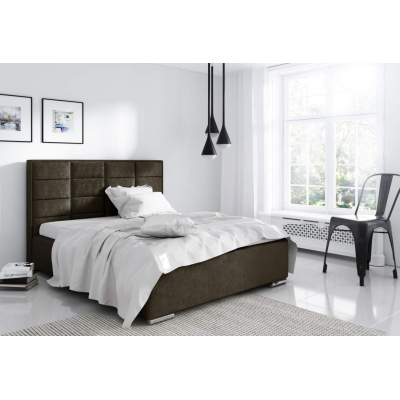 Elegantní manželská postel Caffara 140x200, hnědá