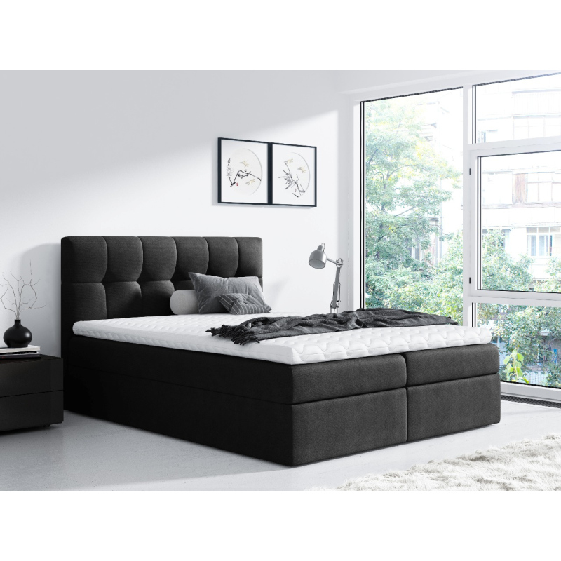Jednoduchá postel Rex 200x200, černá