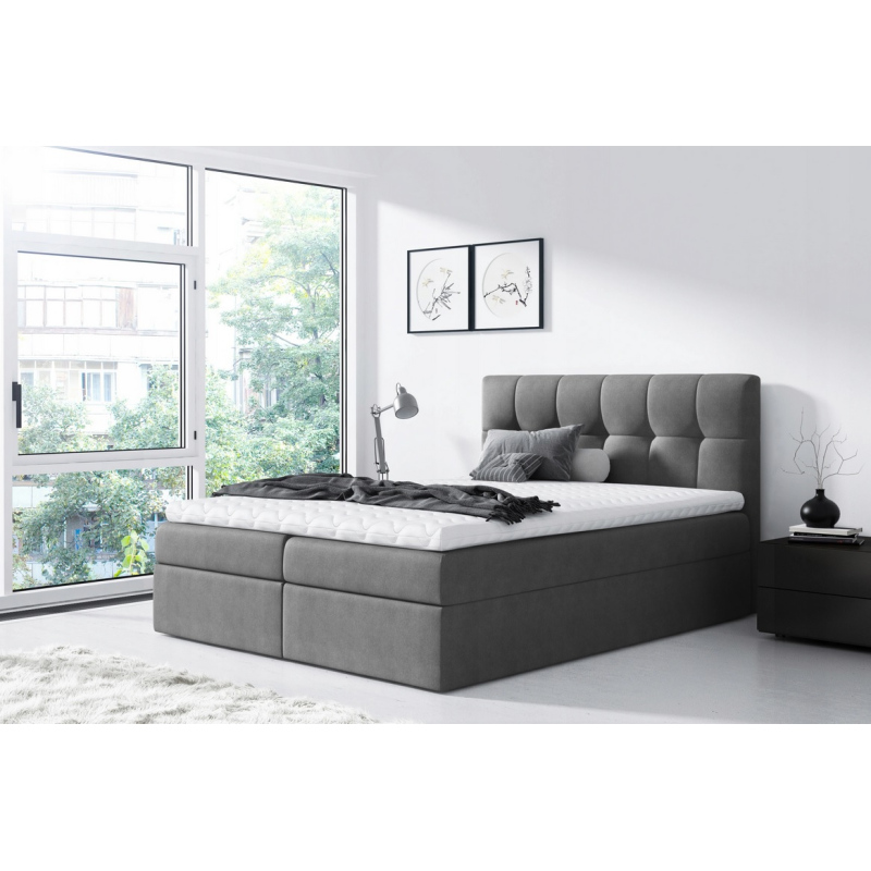 Jednoduchá postel Rex 180x200, šedá