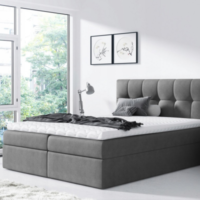 Jednoduchá postel Rex 140x200, šedá