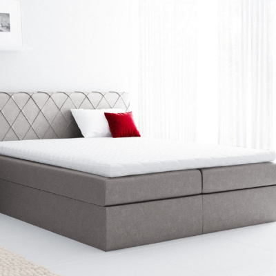 Pohodlná čalouněná postel Perez 180x200, béžová