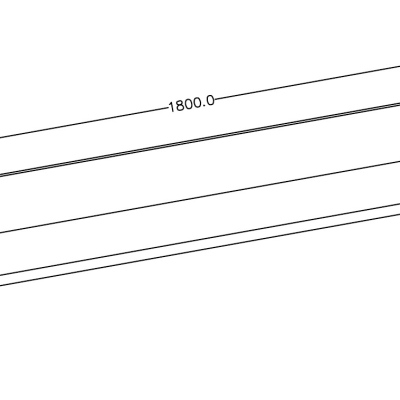 Dlouhá nástěnná police IVA