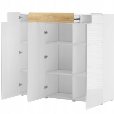 Vysoká komoda se šuplíkem COLORADO, bílá