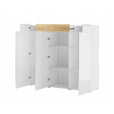 Vysoká komoda se šuplíkem COLORADO, bílá