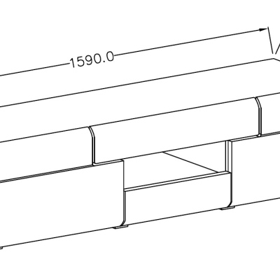 Malý televizní stolek COLORADO, bílý