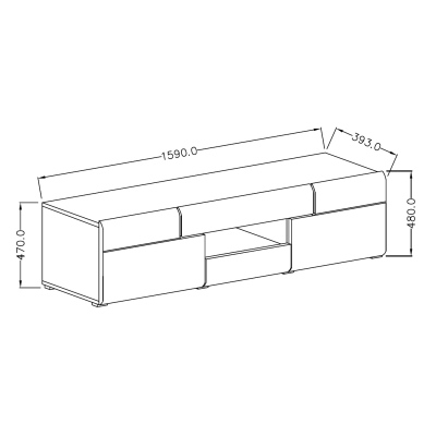 Malý televizní stolek COLORADO, bílý