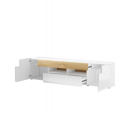 Velký televizní stolek COLORADO, bílá