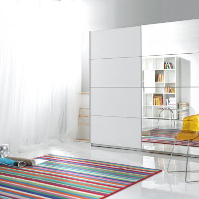 Kombinovaná skříň MARCELA se zrcadly 180 cm, bílá