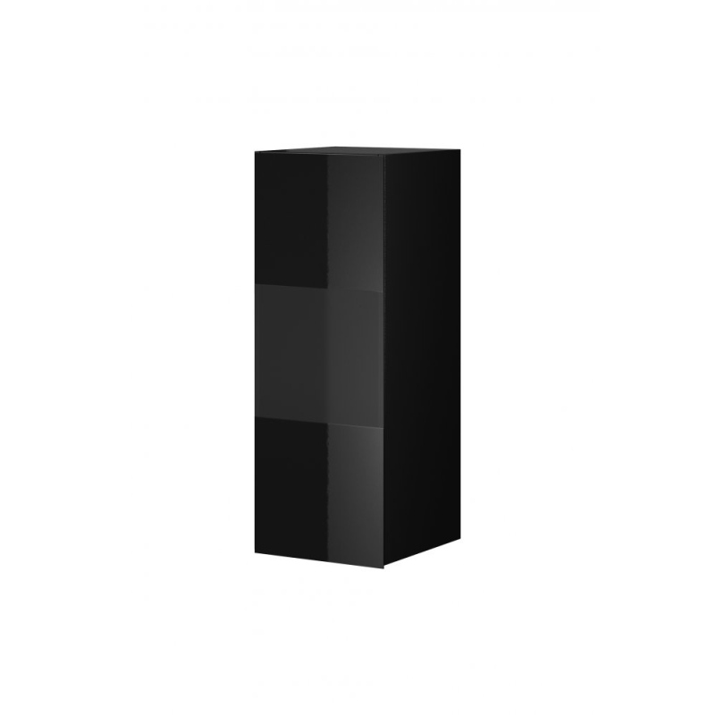Závěsná skříňka HEIKO s prosklenou částí, černá
