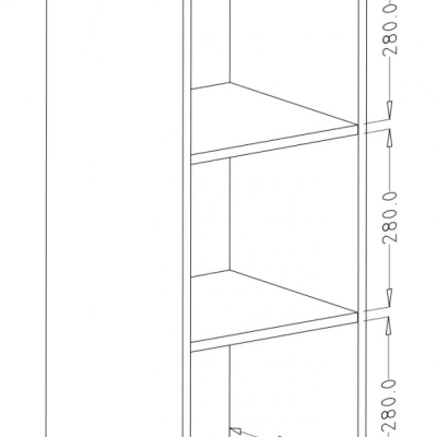 Závěsná skříňka HEIKO s prosklenou částí, černá
