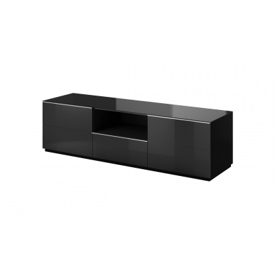 Televizní stolek se šuplíkem HEIKO, černá