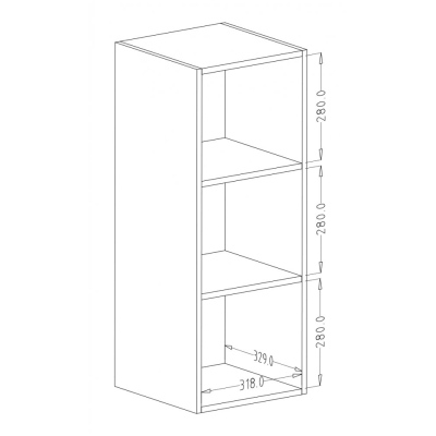 Závěsná skříňka HEIKO, šedá