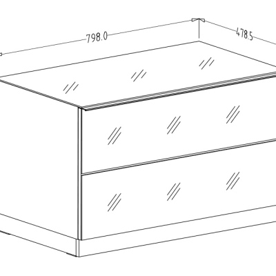 Televizní stolek HEIKO, šedá