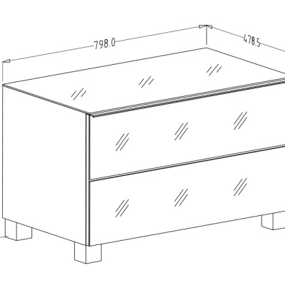 Televizní stolek HEIKO, šedá